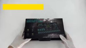 IRIN | SX91 Audio Mixer Sound Card with Voice Changer Podcast Mixer Sound Card for Phone Gaming Karaoke Studio Live Streaming Podcast