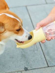 490ml Bình nước di động cho chó Máy rút nước cầm tay cho thú cưng,Chai nước du lịch cho chó và mèo,Bình nước di động Thích hợp cho Pet Travel