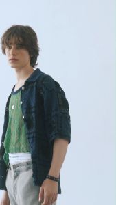 (LEISURE PROJECTS) VINTAGE CROCHET SHIRT เสื้อเชิ๊ตเเขนสั้นผ้าทอไหมพรมสไตล์วินเทจ