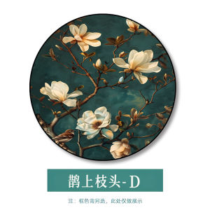 Red Background Wall Hanging Painting Flower And Bird Meaning New Chinese Style Decorative Art Modern Decorations Entrance