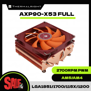 Thermalright | Thermalright AXP90-X53 FULL All Copper Low Profile CPU Air Cooler with 92mm PWM Fan for AMD AM4 AM5 Intel LGA 115X/17XX/1200