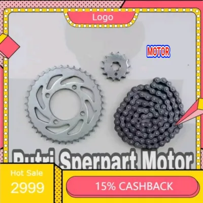 jual gir gear + 1set depan blakang dan rantai + kelip rante ukuran 428 Yamaha JUPITER MX LAMA-MX NEW VEGA R NEW JUPITER BURHAN Size 35T 36T 37T 38T 39T ASLI YAMAHA