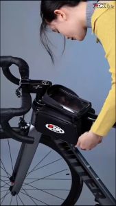 ZDK S6-Túi Đựng Đồ Treo Sườn Xe Đạp Đa Năng Vải Da Kháng Nước Cao Cấp Túi Gắn Sườn Xe Đạp Thể Thao Cảm Ứng Điện Thoại
