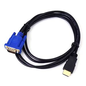Kabel Hdmi To Vga Cable Converter Adapter Hdmi To Vga Projector / Laptop / Monitor 1/1.8/3 Meter