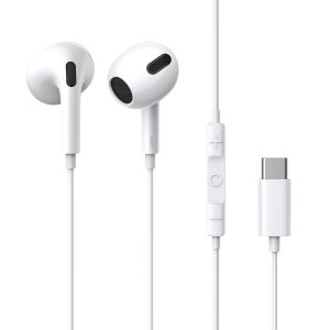 BASEUS | Baseus C17 Wired Earphone Type-C with Mic in-ear Wired Headphones For Xiaomi Samsung  NOTE 10 NOTE 20 S21 S20 Cellphone Headsets