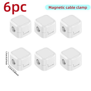 Magnetic Cable Clamp Desktop Cable Management Self-Adhesive Cable Rack Storage Suitable for Home Office Desk Car Desktop