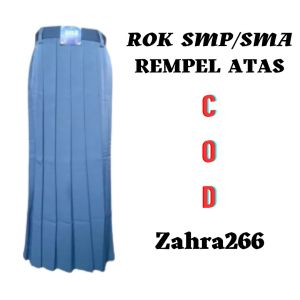 ROK ABU-ABU PANJANG SERAGAM SEKOLAH ( SMA ) REMPEL ATAS HIGT TWIS REEL FICTURE TERLARIS & MURAH