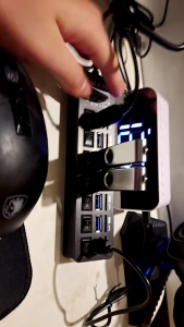 NYK USB 3.1 HUB Switch 7 Port Type C Hub Adapter Fast Charge And Data Transfer 2TB HDD UH3 NU32-26