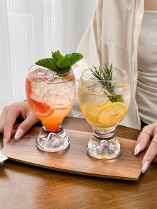 Ins Style Creative Mountain View round Ball Glass Cup Luxury Simple Large Capacity Juice Coffee Cold Drink Cup Transparent