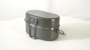 Military Mess TinPortable Mess Kit Plate Set Aluminium Alloy Military Lunch Box for Outdoor Camping Hiking Picnic Beach Camping