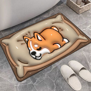 Cartoon 3D Expansion Feel Water Absorption Non-slip Quick-drying Foot Mat