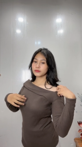 Zollaris Y2K Ribknit lengan pendek T-shirt wanita baju atasan wanita terbaru
