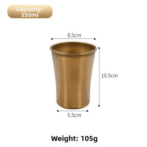 CHUANGGUANJIA | Retro Industrial Style 304 Stainless Steel Double Layer Cup