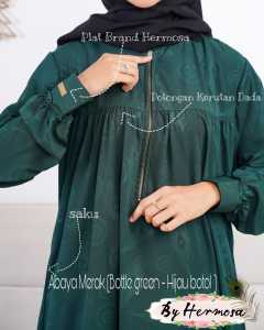 Abaya Hijau Botol Merak - Abaya Hermosa
