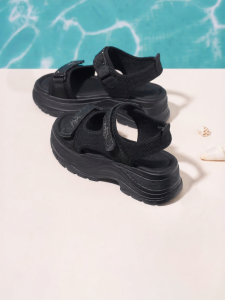 Josiny | Water Crystal Toe-exposed Slipper Slides Women
