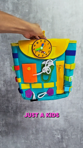 OSSDE Busy Bag Montessori School Bag Backpack Toddler Backpack Sensory Fidget Toy