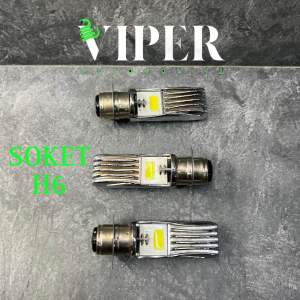 Bohlam LED Depan 2 mata Model Tyto AC DC Lampu Depan LED H4 kaki 3 Bola Lampu Depan LED H6 Grand Bebek Matic Sepeda Motor Universal Lampu Utama Headlamp Led H4 H6 Super Terang Hi Low Vixion Vario beat Supra Karisma Scoopy CB