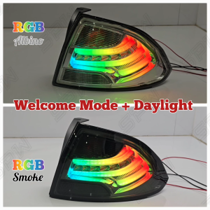 Proton Saga FL FLX (2011-2015) V1 RGB Rainbow Tail Lamp Tail Light Dynamic LED Daylight DRL Running Signal Brake Light 2011 2012 2013 2014 2015