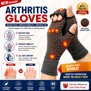 Compression Arthritis Gloves Premium Arthritic Joint Pain Relief Hand Therapy Open Fingers Compression