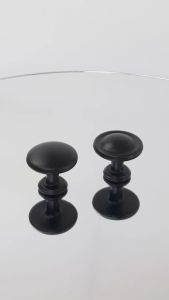 Etivo K01 Door Knob Handle Black | Tarikan Pintu Laci Pentol Bulat Hitam