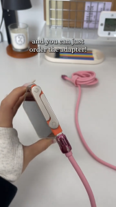 Type c Phone Charging Bracket Adapter 240W Fast Charging Type C Male to USB C Female Converter With foldable Holder