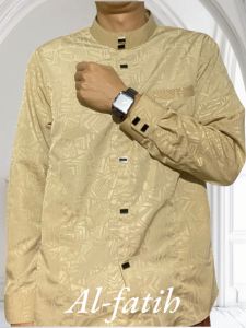 baju kemko sultan dewasa koko motif embos abstrak