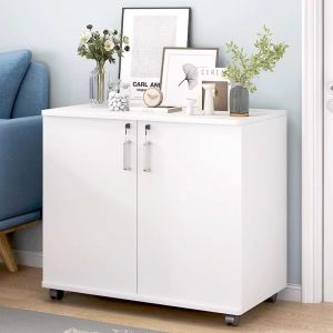 ZHUOHE | Lockable Drawer Cabinet with Wheels Home Storage Organizer