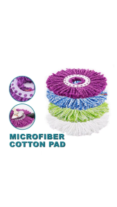 3pcs Spin Mop Replacement Head Microfiber Cloth Refill Pad for 360° Magic Mop Plate 15.8–16cm