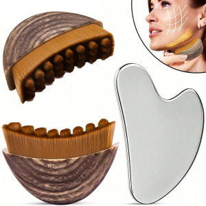 Lymph Contour Facial Brush Lymphatic Drainage Massager Ergonomically Designed to Accurately Fit the Skin