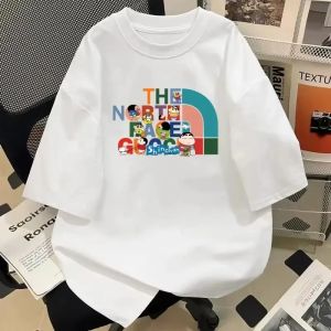 Bandai | 2026 New Summer Design Fashion High-End Brand Joint Male and Female Printing Short-Sleeved Cotton Boys and Girls T-Shirt Tops