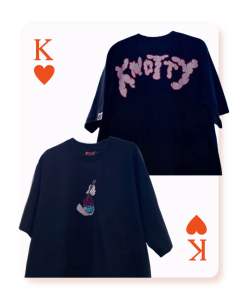 Knotty “RAV 2.0” in Deep Black Casual Cotton T-Shirt