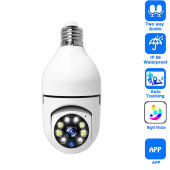 E27 Wifi Bulb Camera Wifi PTZ Colorful Night Vision Two Way Audio Baby Monitor Auto Tracking Home Security CCTV Camera