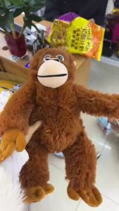 1pc New Cartoon Gorilla Plush Toy Monkey Pendant Soft Cotton Doll Key Chain Backpack Car Hanging Decorative Childrens Gifts