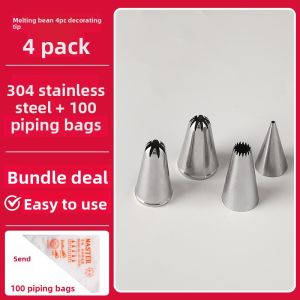 AMW | Baking Essentials Stainless Steel Piping Nozzles & Bags