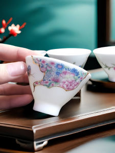 ชานมผ้าใบ ชาน้ำชาดินสอเคลือบหยก เครื่องเขียนชาน้ำชาแบบเดี่ยวสำหรับใช้ในบ้าน ชุดเครื่องเขียนชาน้ำชาเฉพาะสำหรับผู้จัดงาน