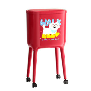 TOOLCLUB | New High Capacity Stylish Lidded Moving Garbage Bin
