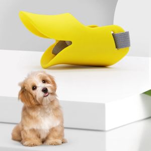 Adjustable Cute Duck Dog Mask TPR Anti Bite Dog Mouth Muzzle Stop Barking Pet Mouth Cover Small Large Dog