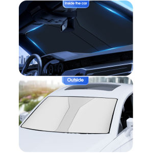 142*80cm Car Front Windshield Sun Shade Covers UV Protector Summer Cooling Folding Car Interior Heat Insulation Sun Visors Covers Car Accessories