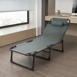 Portable Folding Single Bed Office Nap Bed Simple Design Military Bed Home Use Multi-Function Recliner Chair Leisure Furniture