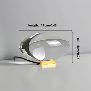 High-End Design Crystal Table Lamp Featuring a Creative Glowing Egg-Shaped Design for Night Lighting Suitable for Bedrooms