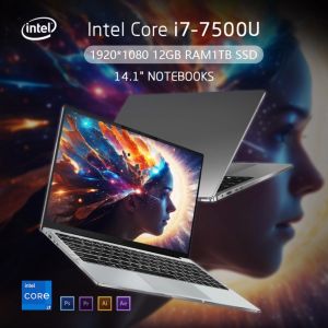 （รับประกันสามปี+COD）2025 แล็ปท็อปธุรกิจ โน้ตบุ๊คแบบพกพา12GB DDR4 RAM 1TB SSD HD Intel Core i7 7500U เกมสำนักงาน 14.1 Windows 11