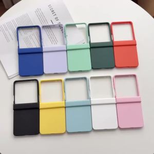 szhaiyu | Hinge Protective Phone Case for Samsung Galaxy Z Flip 8 7 6 5 4 3 5G ZFlip8 ZFlip7FE Candy Color Macaron Matte Hard Back Cover
