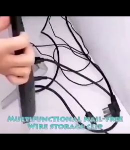 🔥Hutyet👍 20Pcs Cable Clips with Strong Self-Adhesive Tape Wire Tidy Holder Cord Drop Clip Organizer Desktop Cable Management for Office and Home TV PC Wire Holder