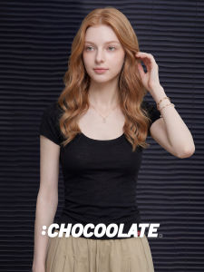 Black Basic Slim-fit Short T-shirt
