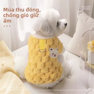 VOA | Quần Áo Thú Cưng Mùa Đông Ấm Áp cho Chó và Mèo Nhỏ có Dây Dắt