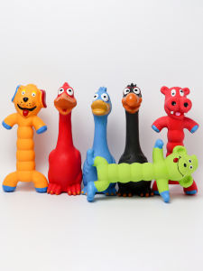 MeatZoo Dog Toy Latex Squeaky Chicken Pet Self Entertaining Noise Making Chew Resistant Boredom Buster for Puppies And Cats