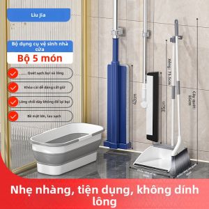 HANSHILIUJIA | Bộ Chổi Quét Nhà 3-trong-1 Có Tính Năng Gạt Nước Không Cần Rửa Tay