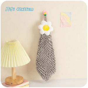 Khăn Lau Tay Dày Hấp Thụ Nước Hình Cầu Dễ Thương Không Rụng Lông Trong Nhà Bếp Khăn Lau Bằng Vải Chenille Treo