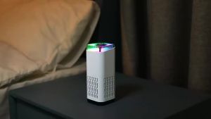 Small Air Purifier Portable Hepa Filter Remove Smoke Odor for Car Bedroom USB Negative Ions Generator Color Light Replace Filter
