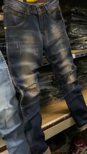 MC WISCER Celana Panjang Pria Jeans Sobek Lutut Terbaru Tidak Tembus Pola Skinny Stretch Bahan Denim